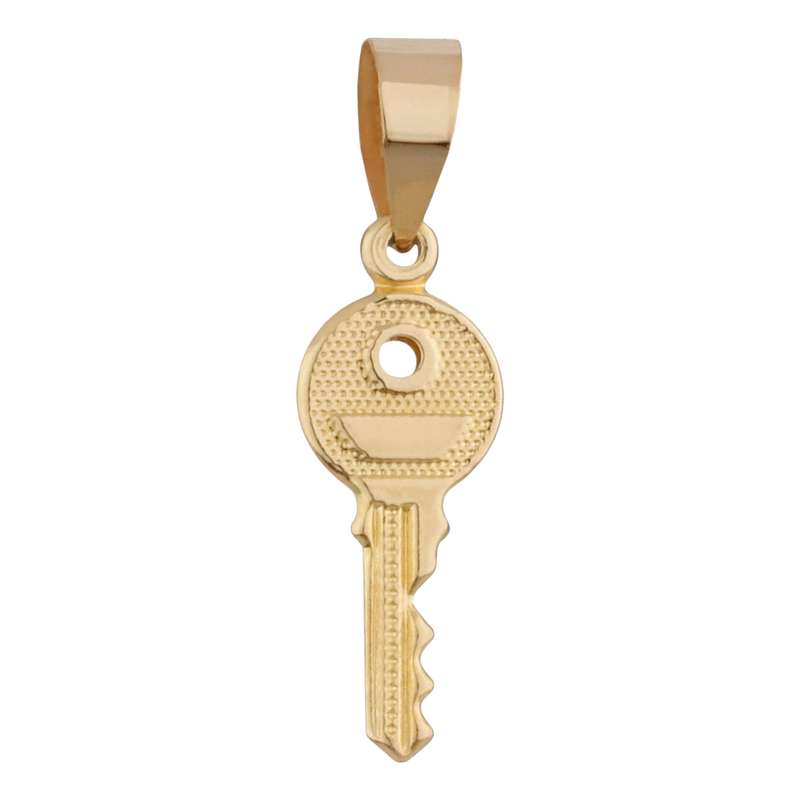 آویز گردنبند طلا 18 عیار زنانه نیکان گلد طرح کلید عشق