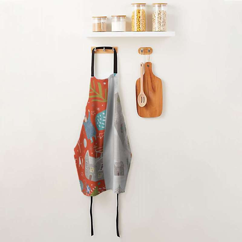 پیش بند آشپزخانه مدوپد طرح برف بازی مدل mod00644