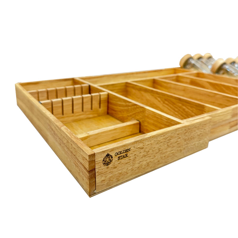ست جا ادویه  10 پارچه گلدن استار مدل جاقاشقی کشویی کد RM1818