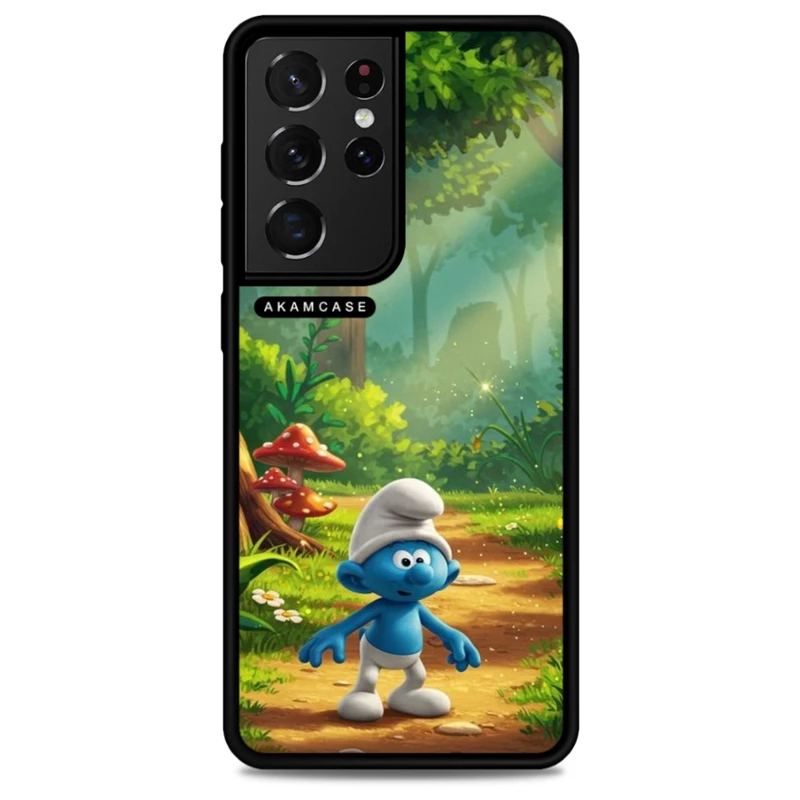 کاور آکام مدل AMC-WSGS21U-SMURFS-7 مناسب برای گوشی موبایل سامسونگ Galaxy S21 Ultra