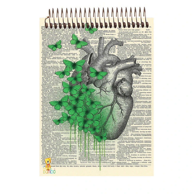 دفتر شطرنجی 100 برگ بانیبو مدل قلب کد 2744