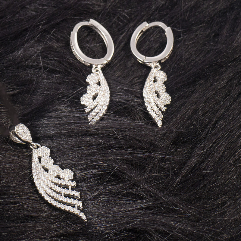 نیم ست نقره زنانه مدل AVN-N1174