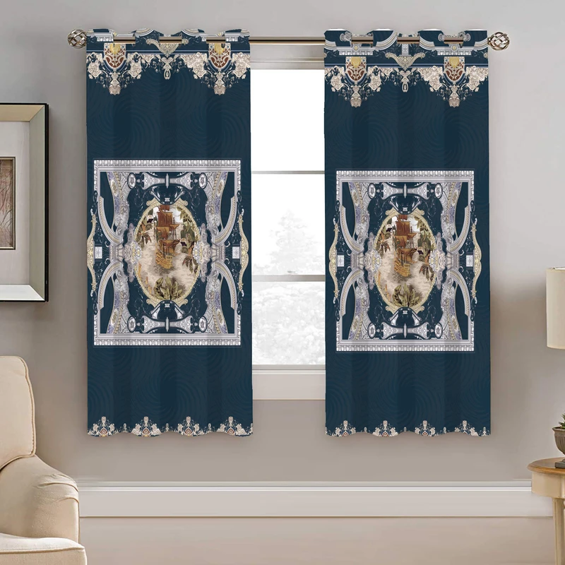 پرده نیروانا طرح سنتی مدل مخمل کد 4517 سایز 140×200 سانتی متر