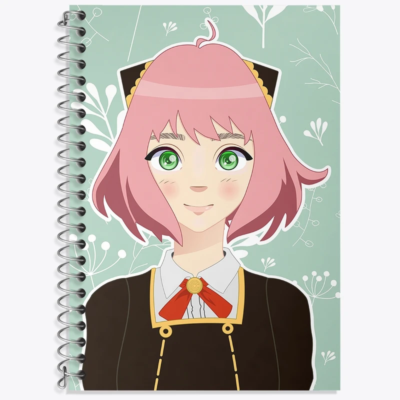 دفتر زبان 50 برگ خندالو مدل دو خط طرح آنیا فورجر انیمه اسپای ایکس کد N1275