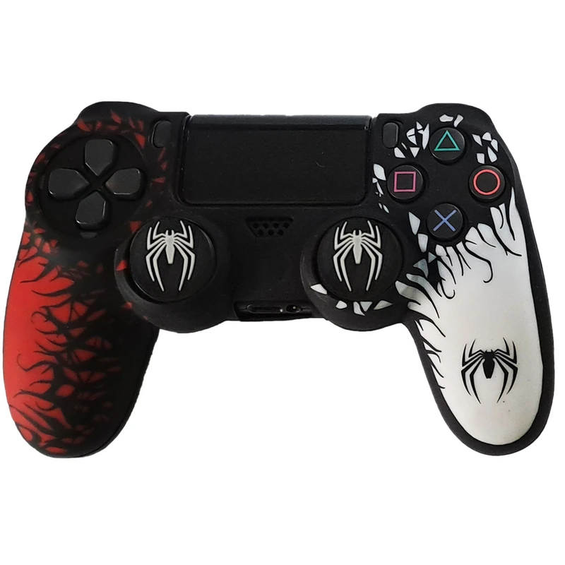 محافظ دسته پلی استیشن ۴ مدل Spider PS4366 به همراه روکش آنالوگ
