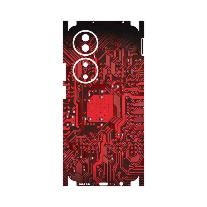 برچسب پوششی ماهوت مدل Red_Printed_Circuit_Board-FullSkin مناسب برای گوشی موبایل آنر X7b