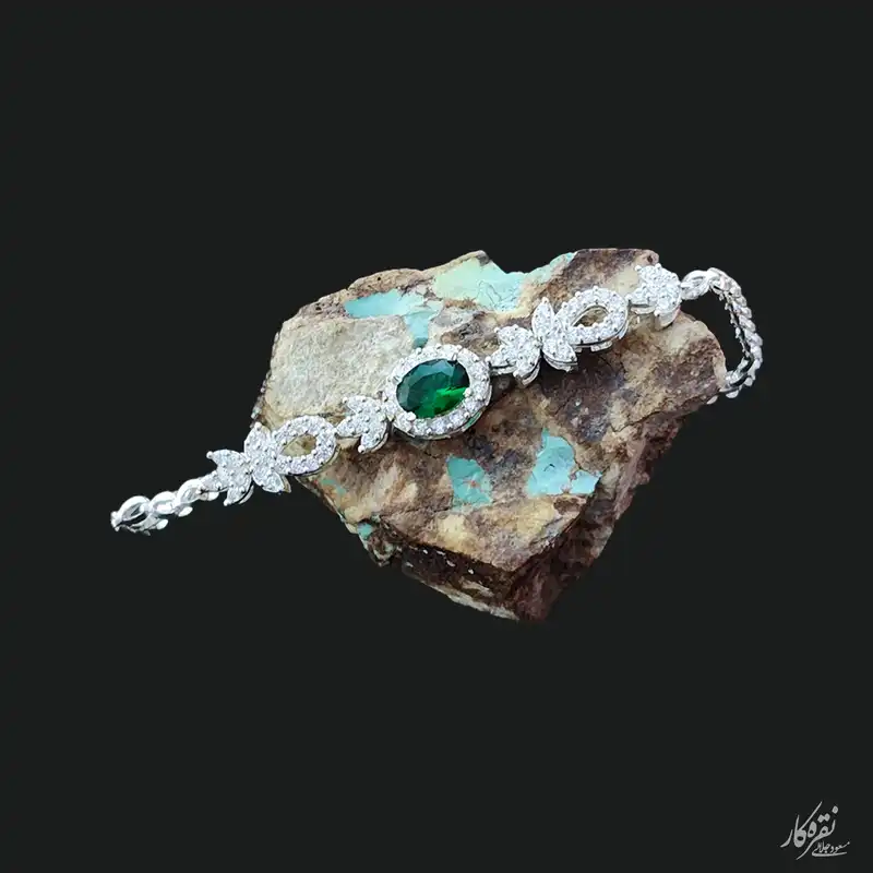 دستبند نقره زنانه مسعود جلالی نقره کار مدل 30605