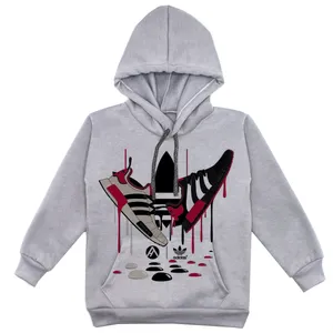 هودی پسرانه مدل کفش F183 رنگ طوسی