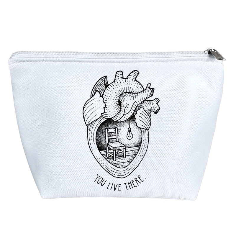 کیف لوازم آرایش دخترانه خندالو مدل تو در قلب من زندگی میکنی کد 5217