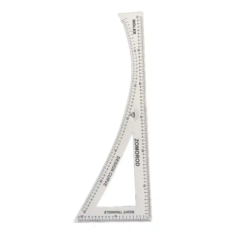 خط کش خیاطی زمرد مدل گونیا مقعر کد 04