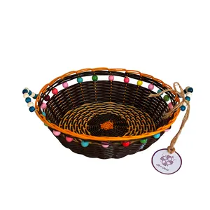 سبد نان حصیر بافی ارغوان سازان مدل رنگین