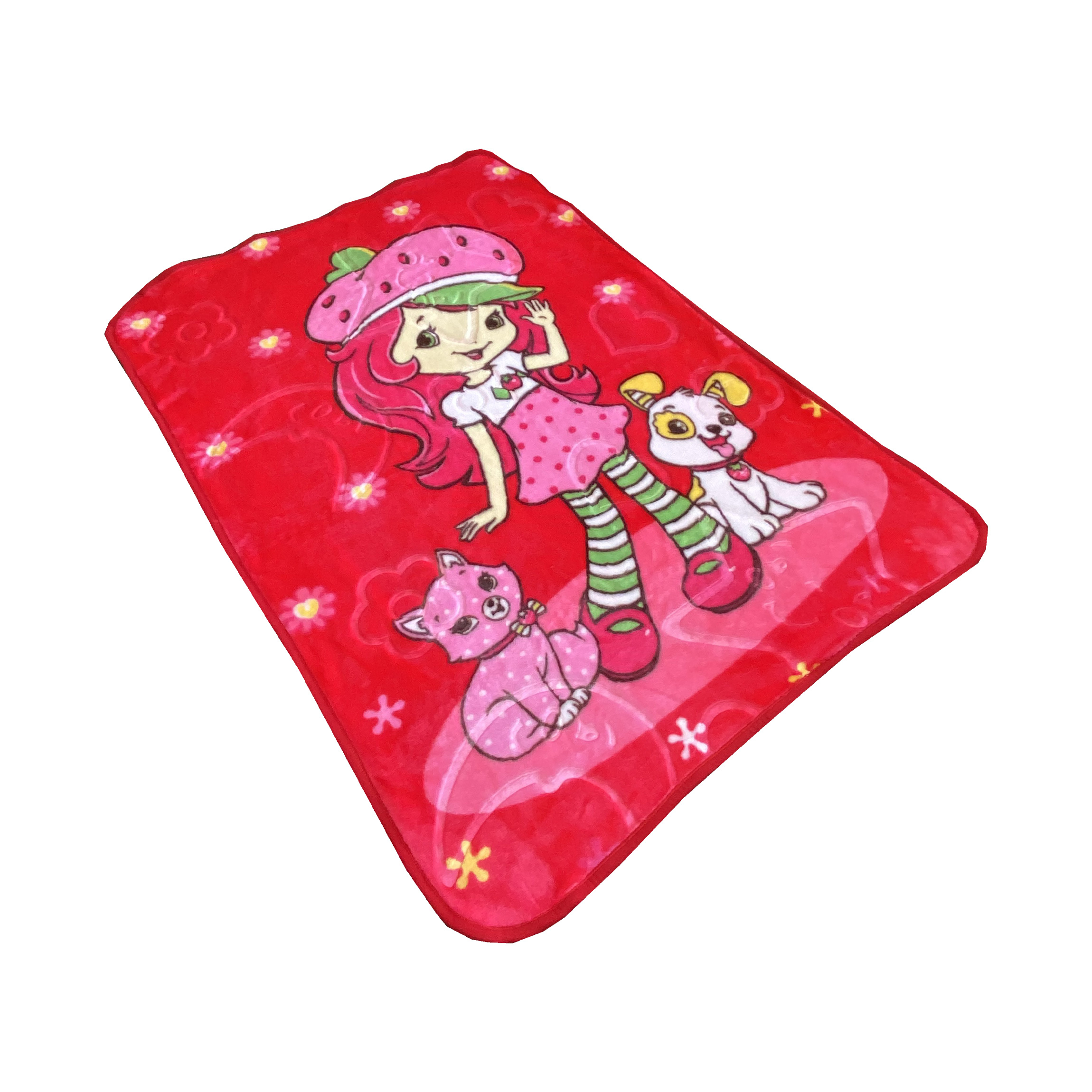 پتو کودک و نوزاد مدل توت فرنگی کد 1 سایز 140x110 سانتی متر