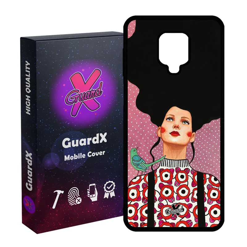 کاور گارد ایکس طرح دختر مدل Glass10139 مناسب برای گوشی موبایل شیائومی Redmi Note 9S / Note 9 Pro / Note 9 Pro Max