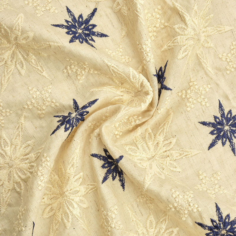 پارچه مانتو طرح خامه دوزی کد 02051441