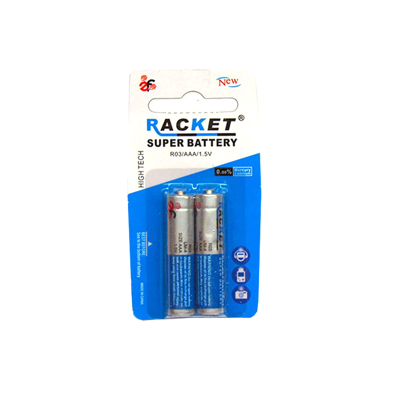 باتری نیم قلمی راکت مدل R03 بسته 2 عددی