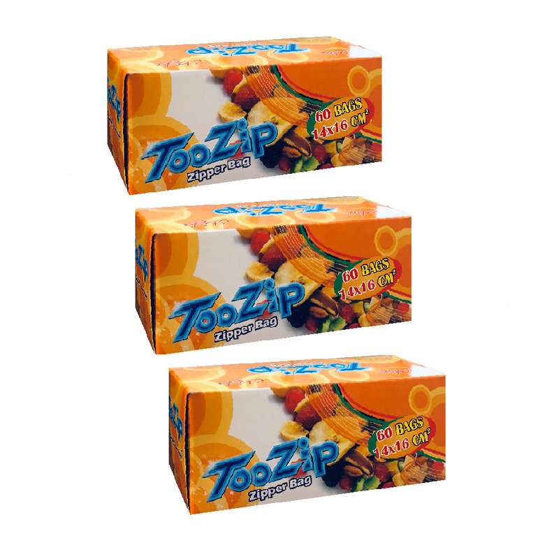 کیسه زیپ دار کدX-367 سه بسته 60 عددی