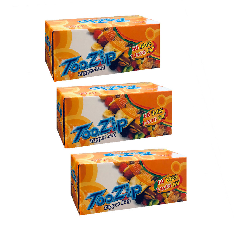 کیسه زیپ دار کدX-367 سه بسته 60 عددی