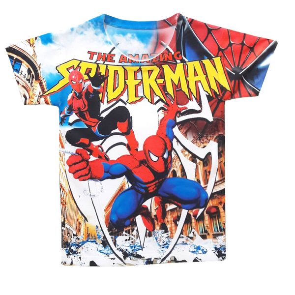 تی شرت پسرانه طرح مرد عنکبوتی کد PT02