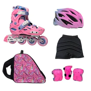 اسکیت کفشی مدل کالاری سایز 32.35 به همراه کلاه و شلوارک و لوازم ایمنی