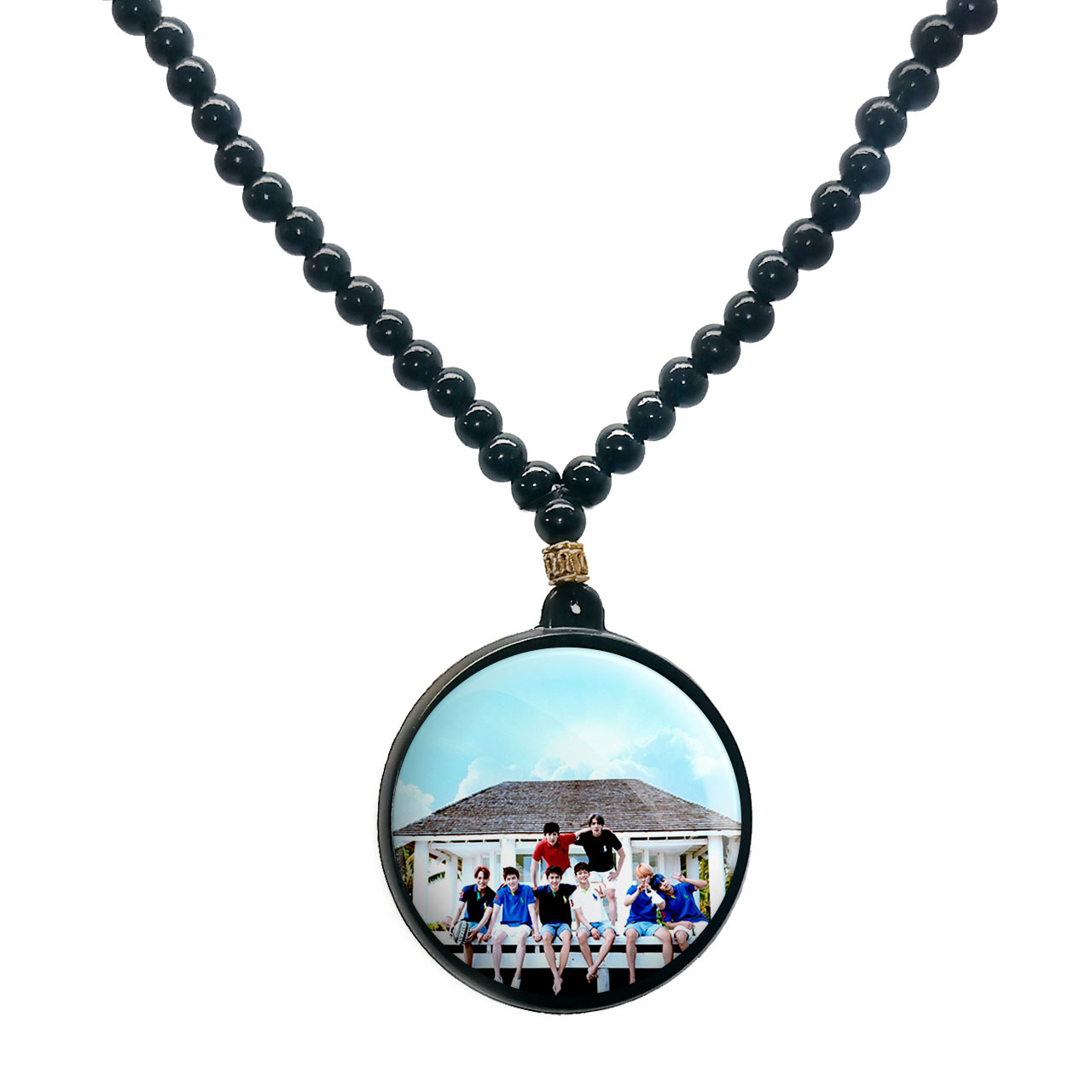 گردنبند پرمانه طرح exo کد pmd.14103 مدل دو طرفه