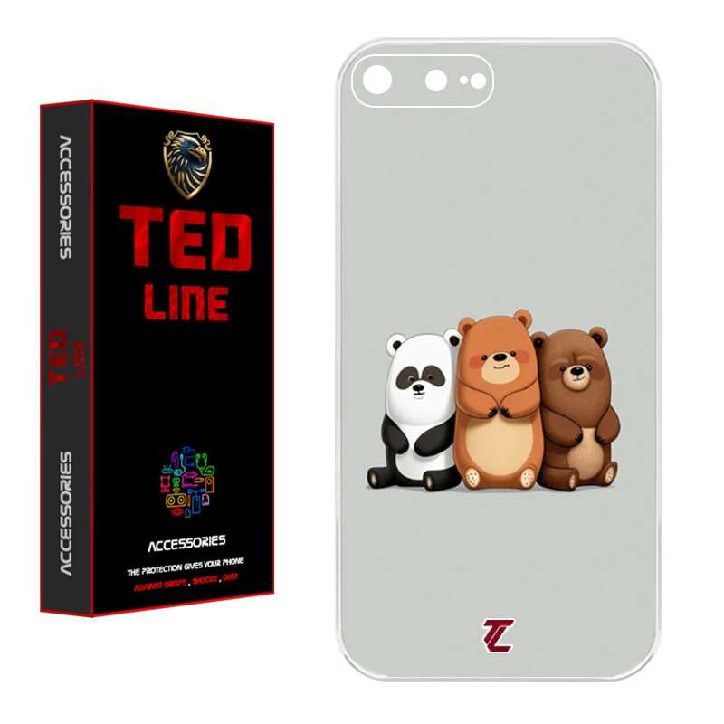 کاور تد لاین طرح خرسی کد 1128 مناسب برای گوشی موبایل اپل Iphone 7 Plus / 8 Plus