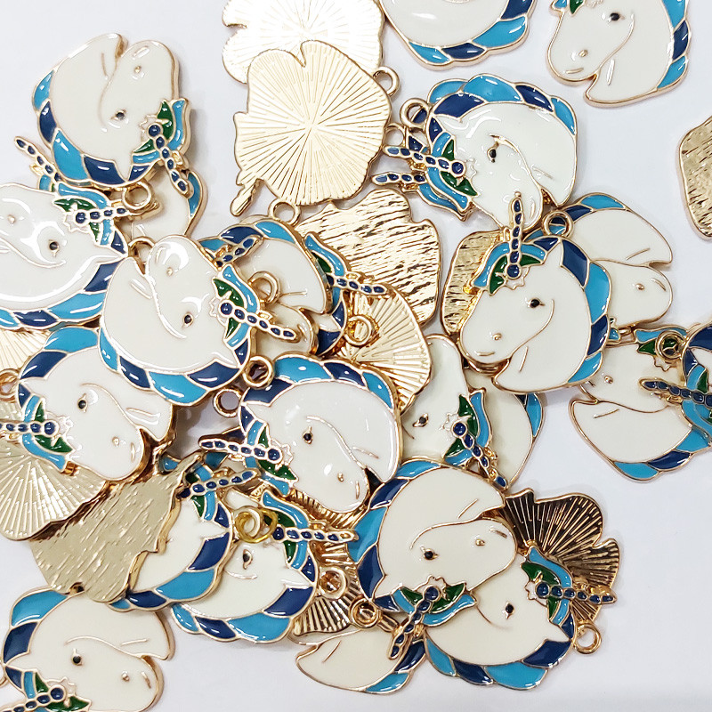 آویز گردنبند دخترانه مدل اسب تک شاخ کد 1-71