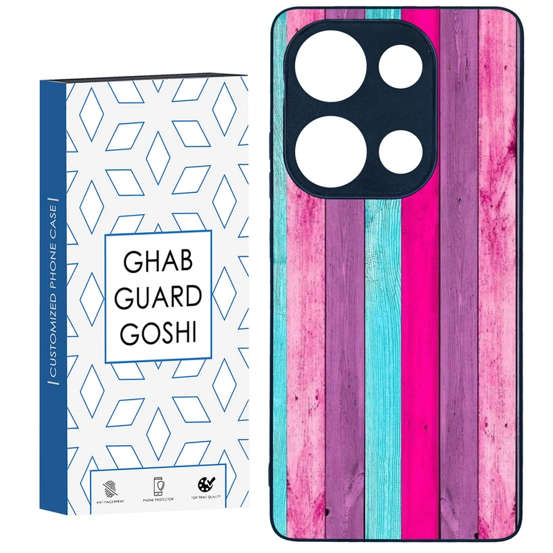 کاور قاب گارد گوشی طرح چوب رنگی کد TPU-253 مناسب برای گوشی موبایل شیائومی Redmi Note 13 Pro 4G / Poco M6 Pro 4G