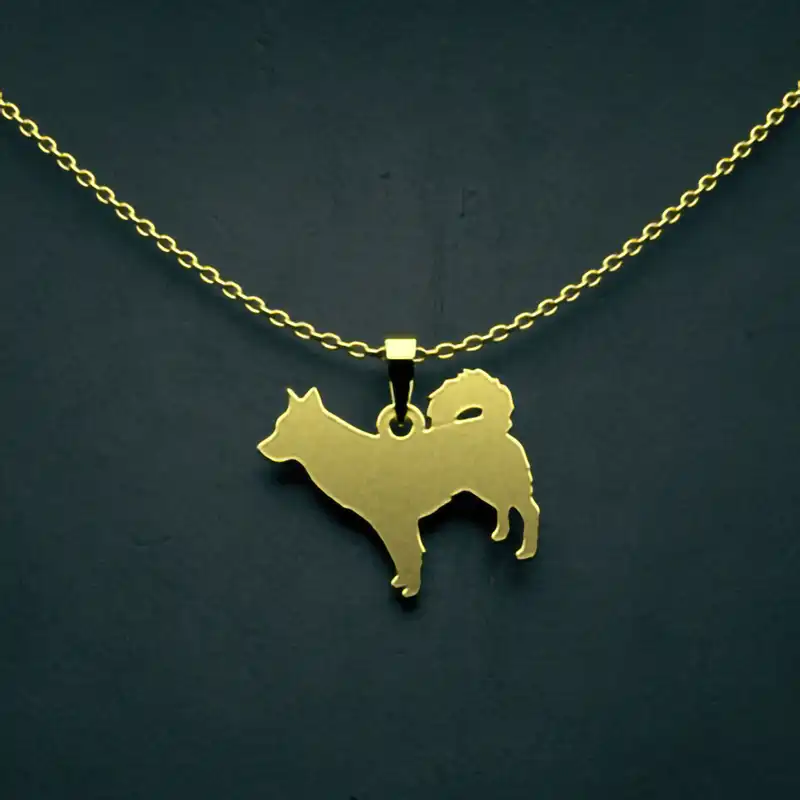 گردنبند طلا 18 عیار زنانه مدوپد مدل سگ کد J3-1-1182
