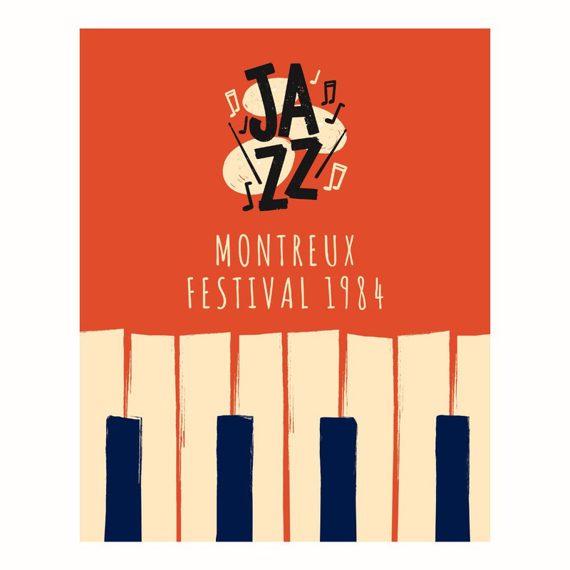 پوستر مدل  چاپ جشنواره جاز مونترو-موسیقی 