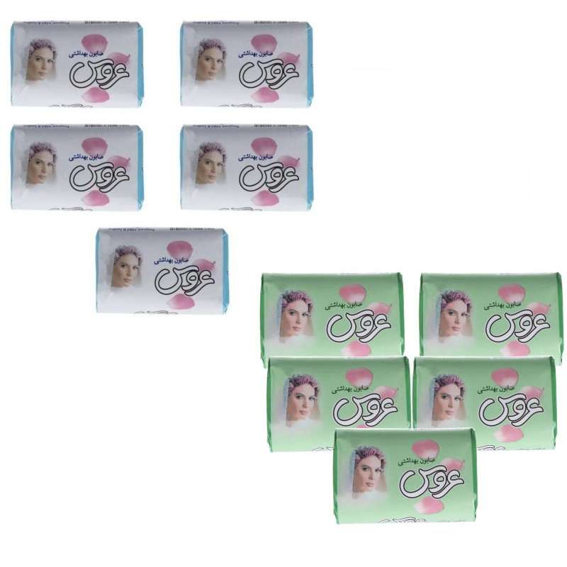 صابون شستشو عروس مدل green + white وزن 125 گرم مجموعه 10 عددی