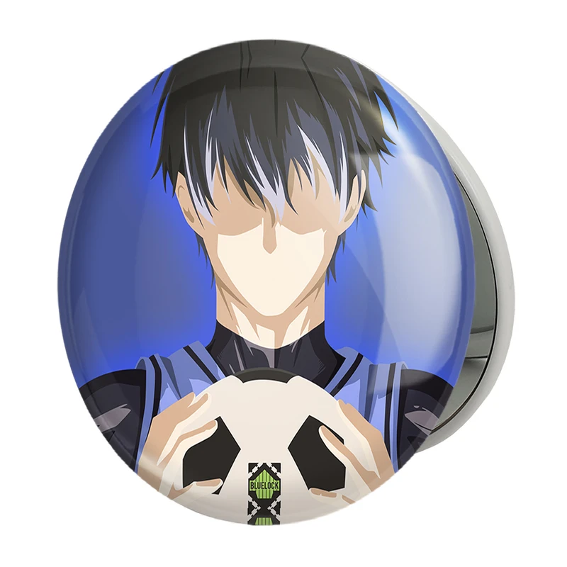 آینه جیبی خندالو طرح یویچی انیمه بلو لاک Blue Lock مدل تاشو کد 24403 