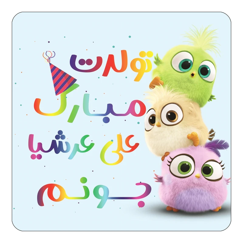 مگنت کاکتی طرح تولد علی عرشیا مدل پرندگان خشمگین Angry Birds کد mg60091