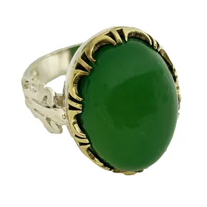 انگشتر نقره مردانه مدل تمام شبکه زنی با عقیق