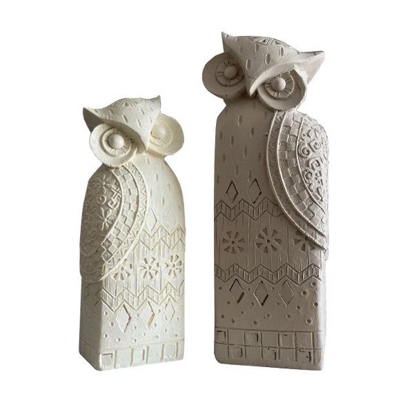 دکوری مدل جغد نقشینه مجموعه 2 عددی