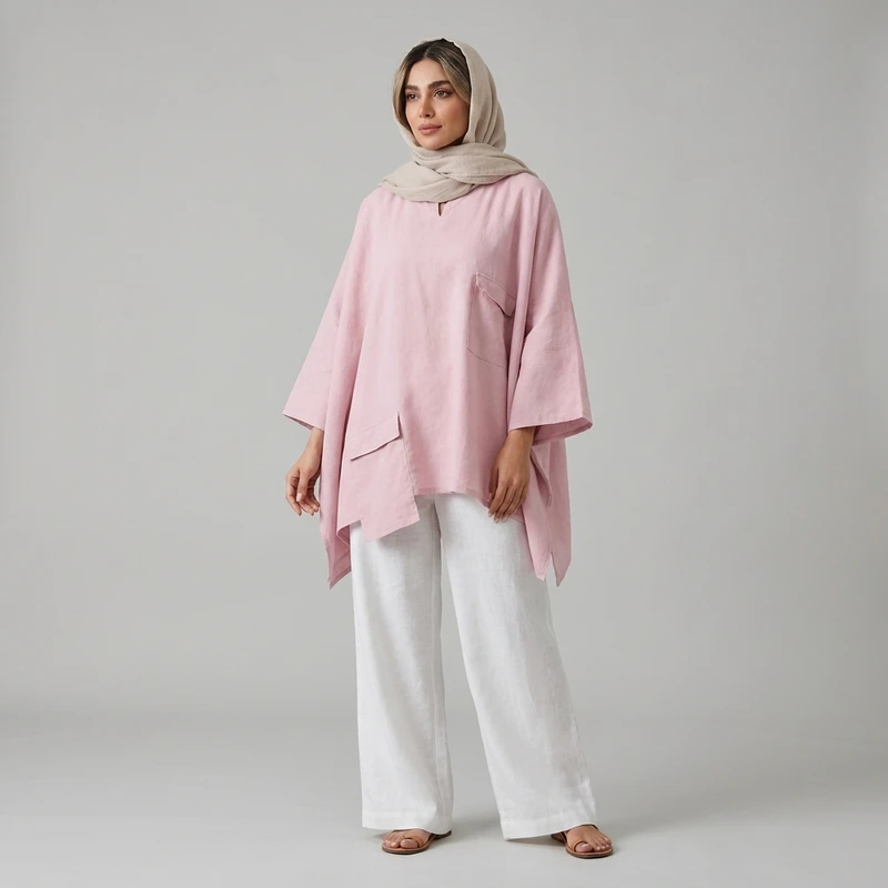 پانچو زنانه مدل گل آویز