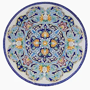 بشقاب میناکاری مسی میناسرای نیکنامی طرح سنتی