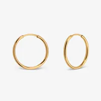 گوشواره حلقه‌ای طلا کم اجرت  18 عیار زنانه ناریا مدل بیوتی کد AB26 