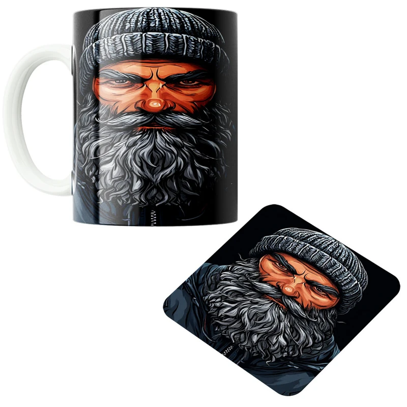 ماگ پادآفرین مدل مرد کد 123 به همراه زیر لیوانی