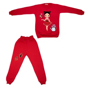 ست سویشرت و شلوار دخترانه مدل کفشدوزک