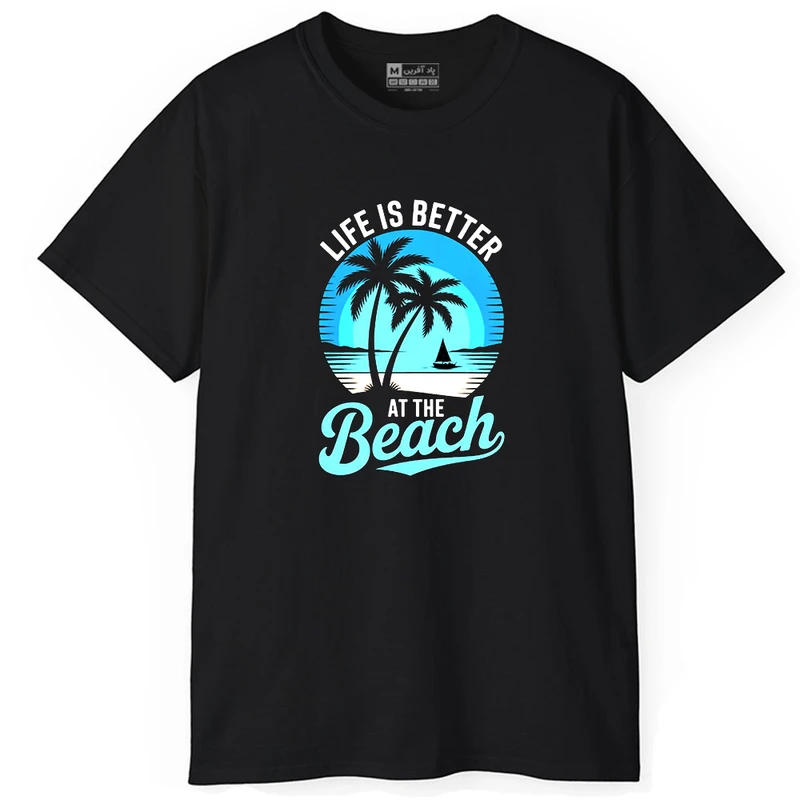 تی شرت آستین کوتاه مردانه پاد آفرین مدل ساحل کد DKTMM75