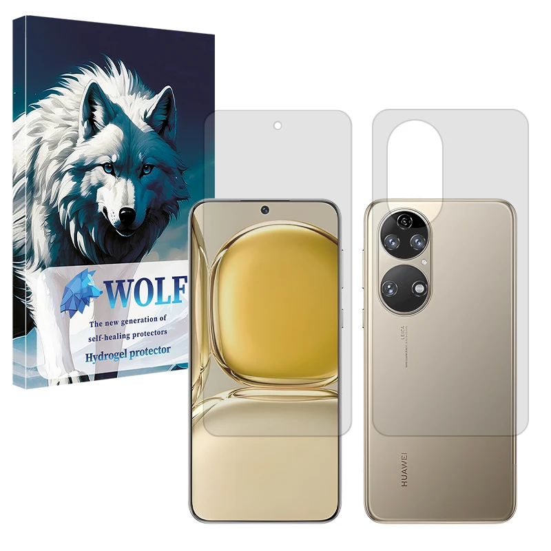 محافظ صفحه نمایش مات ولف مدل Tough مناسب برای گوشی موبایل هوآوی P50 Pro به همراه محافظ پشت گوشی