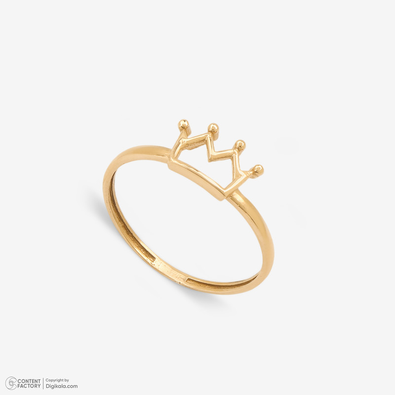 انگشتر طلا 18 عیار زنانه حافا گلد مدل R402 تاج - 5