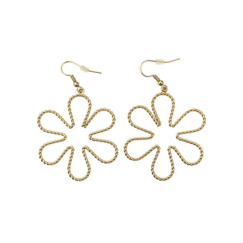 گوشواره آویز طرح گل مدل Ring-StyleB