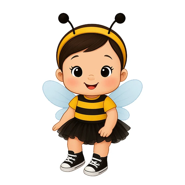  استیکر پارچه و لباس پاد آفرین طرح کارتونی دختر کوچولو کد 5486