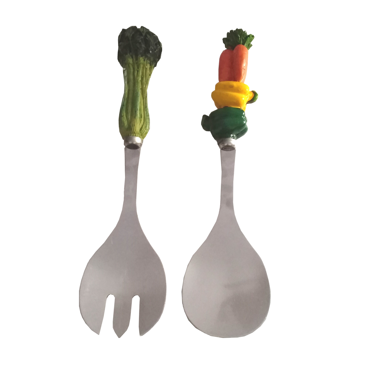 قاشق و چنگال سالاد مدل سبزیجات 