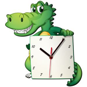 ساعت دیواری کودک باروچین مدل تمساح مهربون کد 70