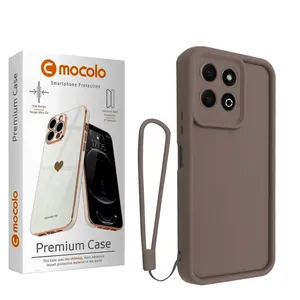 کاور موکولو مدل Silicone Puffer Strap مناسب برای گوشی موبایل آنر X6B به همراه بند آویز