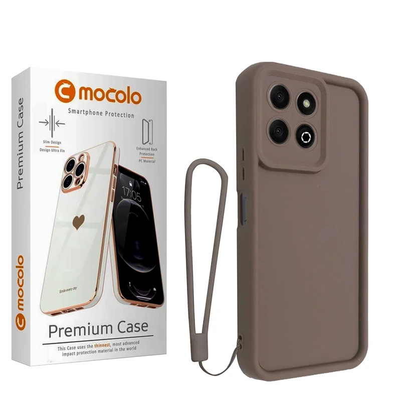 کاور موکولو مدل Silicone Puffer Strap مناسب برای گوشی موبایل آنر X6B به همراه بند آویز