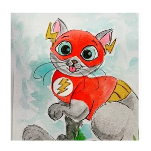 تابلو کودک و نوزاد طرح سگ قهرمان کد wkt218