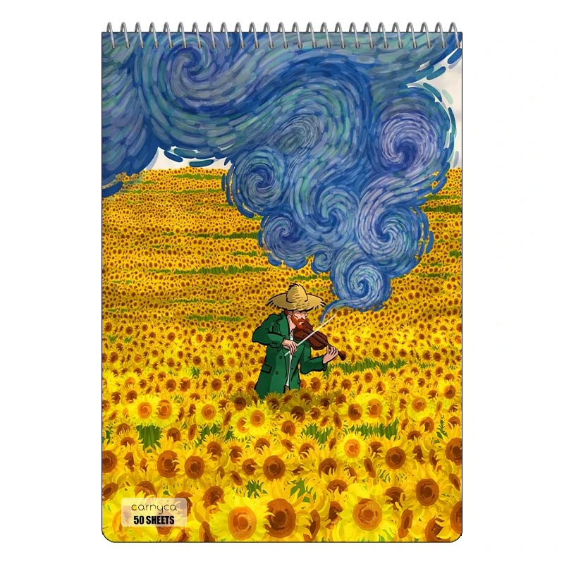 دفتر نقاشی 50 برگ سیمی کارنیکا طرح فانتزی ون گوگ Van Gogh Fantasy کد 93041